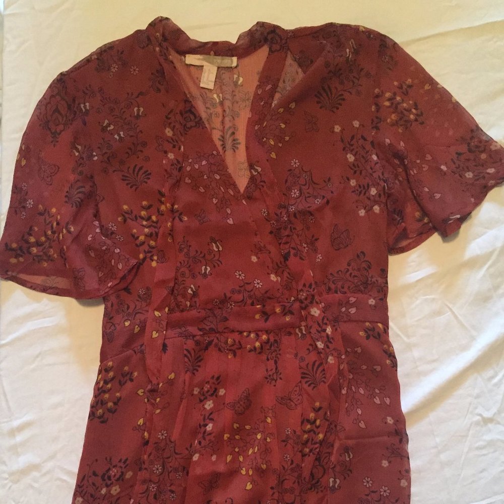 Burnt Orange Midi Dress